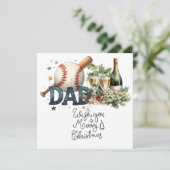 ギフトとボールのある野球のクリスマス シーズンカード (スタンド正面)