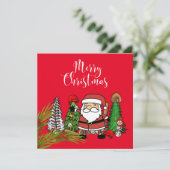 ギフトとボールのある野球のクリスマス シーズンカード (スタンド正面)