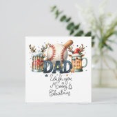 ギフトとボールのある野球のクリスマス シーズンカード (スタンド正面)