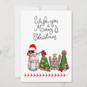 ギフトとボールのある野球のクリスマス シーズンカード (正面)