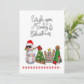 ギフトとボールのある野球のクリスマス シーズンカード (スタンド正面)