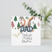 ギフトとボールのある野球のクリスマス シーズンカード (スタンド正面)