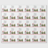 ギフトとボールのある野球のクリスマス ラッピングペーパー (フラット)