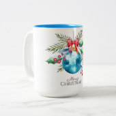 ギフトと恵み2トーンのクリスマスマグ ツートーンマグカップ (正面左)