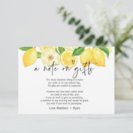 ギフトについてのお願い ウェディング 願い事カード エンクロージャーカード (スタンド正面)