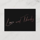 ギフトについてバラ金ゴールド手書き エンクロージャーカード (裏面)