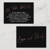 ギフトについてバラ金ゴールド手書き エンクロージャーカード (正面/裏面)