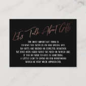 ギフトについてバラ金ゴールド手書き エンクロージャーカード (正面)