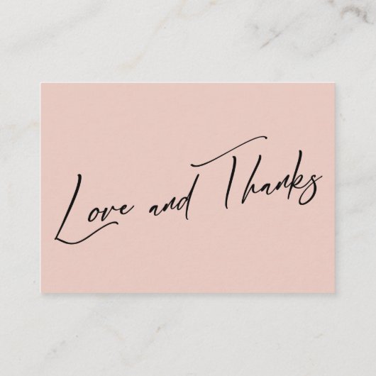 ギフトについてモダンの手書きシンプル赤面 エンクロージャーカード (裏面)