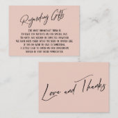 ギフトについてモダンの手書きシンプル赤面 エンクロージャーカード (正面/裏面)