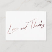 ギフトについてモダンバラ金ゴールド手書き エンクロージャーカード (裏面)