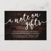 ギフトについて、ハネムーン基金への現金の願い エンクロージャーカード (正面)