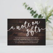 ギフトについて、ハネムーン基金への現金の願い エンクロージャーカード (スタンド正面)