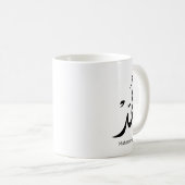 ギフトに最適なモハメド・アラビア書道デザイン コーヒーマグカップ (正面右)