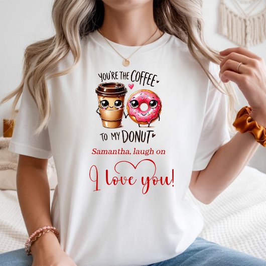 ギフトに最適!恋人への面白い食べ物デザイン Tシャツ