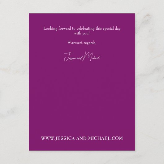 ギフトに注意明るい赤紫色魔法:水色 エンクロージャーカード (裏面)