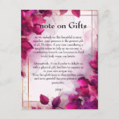 ギフトに注意明るい赤紫色魔法:水色 エンクロージャーカード (正面)