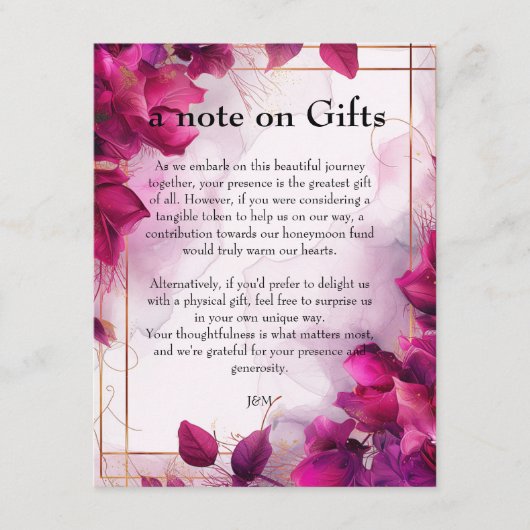 ギフトに注意明るい赤紫色魔法：水色 エンクロージャーカード (正面)