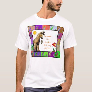 ギフトに耐えているギークを用心して下さい Tシャツ