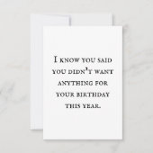 ギフトのないカードは自分のギフトである。 カード (正面)