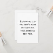 ギフトのないカードは自分のギフトである。 カード (正面/裏面インサイチュ)