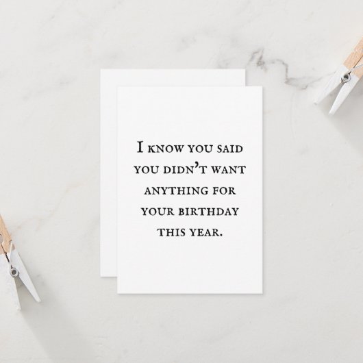 ギフトのないカードは自分のギフトである。 カード (正面/裏面インサイチュ)