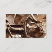 ギフトのアイディアのハンターを捜すシカのオオシカのアメリカヘラジカの(雄ジカの)枝角 名刺 (裏面)