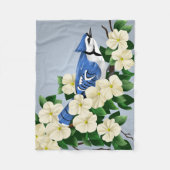 ギフトのアオカケスの鳥の芸術 フリースブランケット (正面)