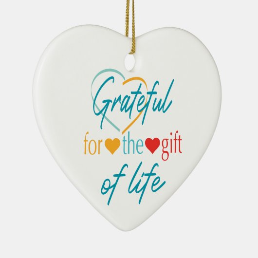 ギフトのカスタマイズ可能な移植に感謝 セラミックオーナメント (右)