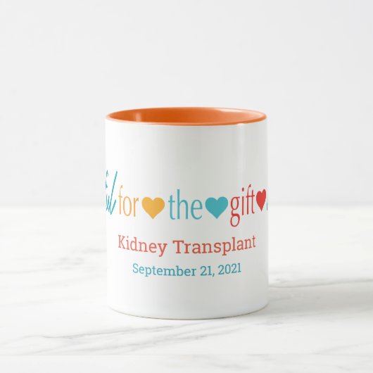 ギフトのカスタマイズ可能な移植マグカップに感謝 マグカップ (中央)