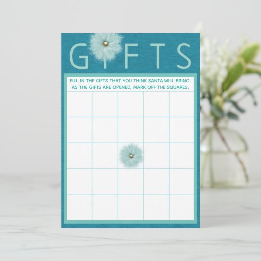 ギフトのクリスマスのテーマのビンゴのゲーム シーズンカード (スタンド正面)