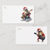 ギフトのクリスマスカエルのロックバンド ノートカード (正面/裏面)