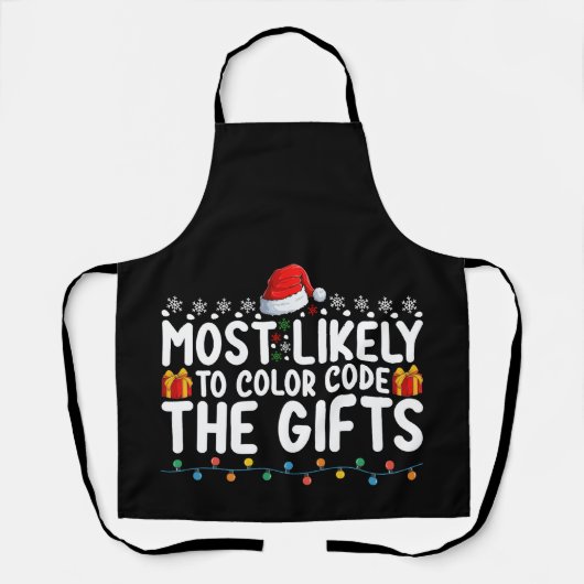 ギフトのクリスマスホリに色を付ける可能性が最も高い エプロン (正面)