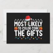 ギフトのクリスマスホリに色を付ける可能性が最も高い 招待状 (正面)