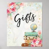 ギフトのサインお客様はミセス恋しく思に旅行シャワー。 ポスター (正面)