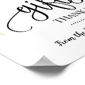 ギフトのサインのシャワー結婚式の受付ひまわり ポスター (角)