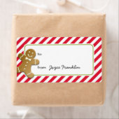 ギフトのストライプラベルから銀色の赤いカスタム ラベル (インサイチュ)