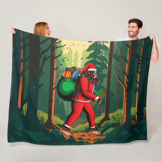 ギフトのビッグフットサンタクロース袋 フリースブランケット (インサイチュ)