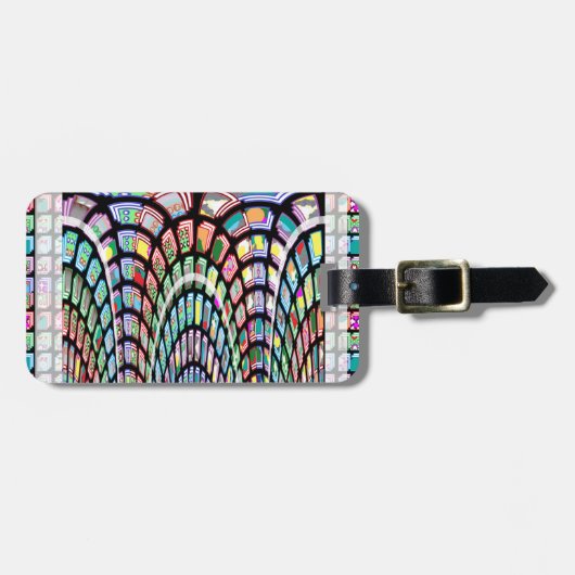 ギフトのミニチュア美術の抽象芸術の波パターン ラゲッジタグ (正面横)