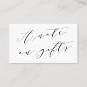 ギフトのミニマルエレガントリストスクリプト誕生日 エンクロージャーカード (正面)