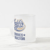 ギフトの世界の最も最高のなエアロビクスのインストラクター フロストグラスマグカップ (正面左)