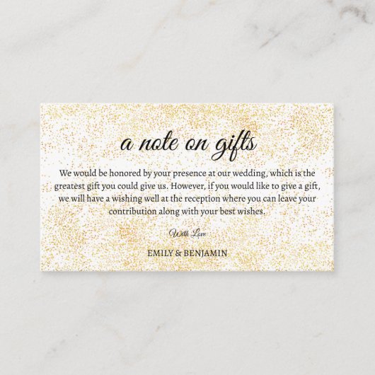 ギフトの囲い結婚カードのメモ エンクロージャーカード (正面)