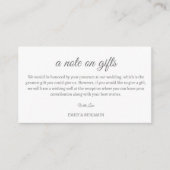 ギフトの囲い結婚カードのメモ エンクロージャーカード (正面)