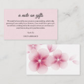 ギフトの囲い結婚カードのメモ エンクロージャーカード (正面/裏面)