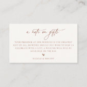 ギフトの囲い結婚カードのメモ エンクロージャーカード (正面)