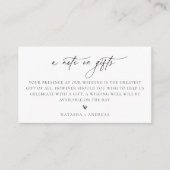 ギフトの囲い結婚カードのメモ エンクロージャーカード (正面)