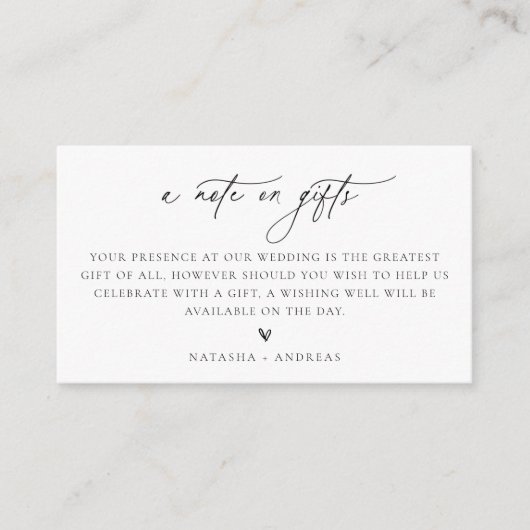 ギフトの囲い結婚カードのメモ エンクロージャーカード (正面)