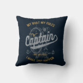 ギフトの大尉を航海するRetroおもしろいな船員のギフト クッション (裏面)