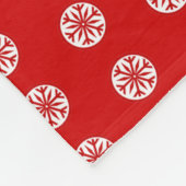 ギフトの完全な袋を持つかわいいサンタクロース フリースブランケット (角)