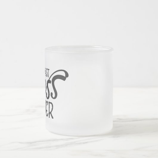 ギフトの最も最高のなボスの常にコーヒー フロストグラスマグカップ (中央)